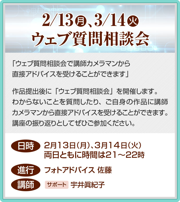 12/13（水）ウェブ質問相談会